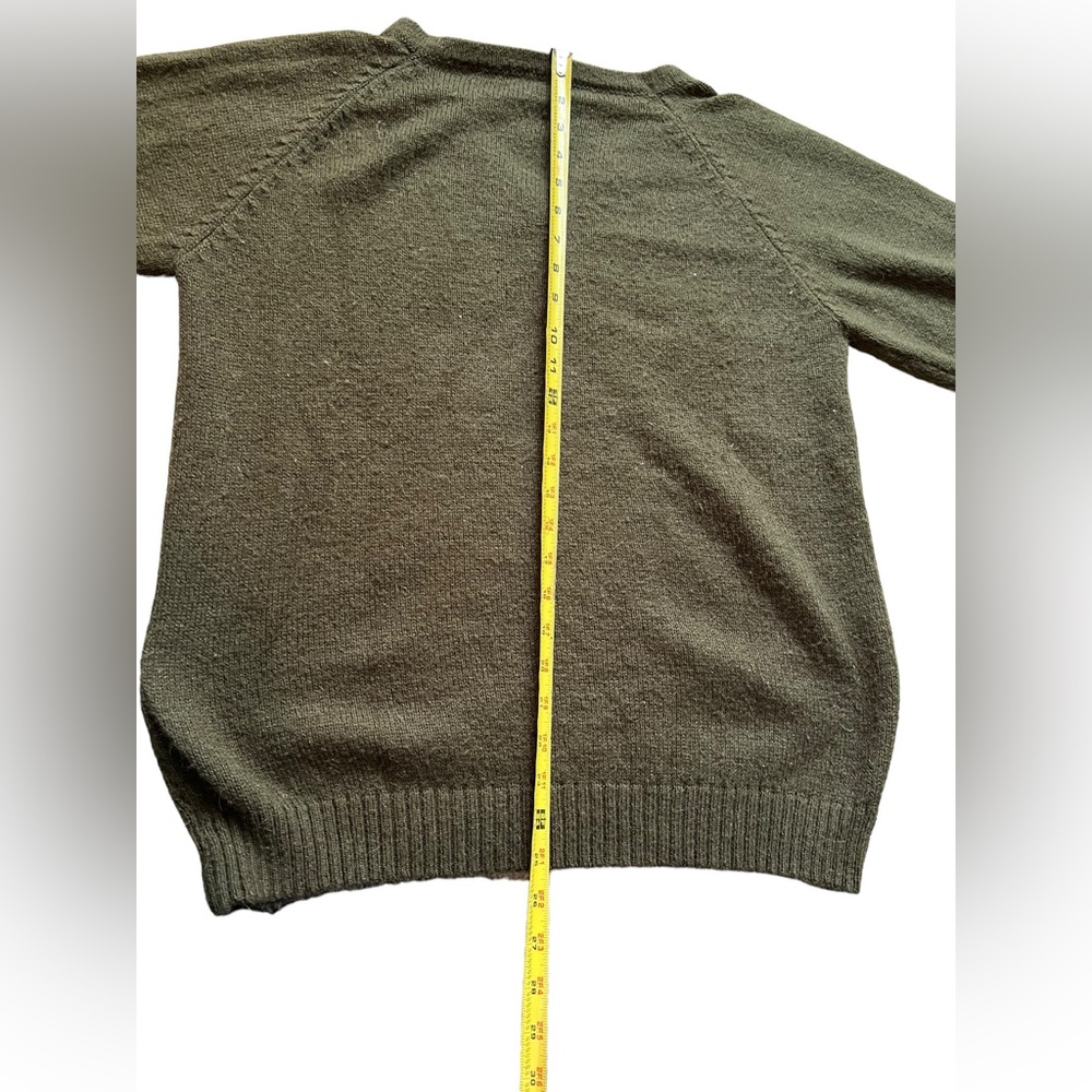 Pachamama 70% Alpaca Green Cable Knit Cardigan Fit Like Medium Sweater V Neck - Picture 11 of 13